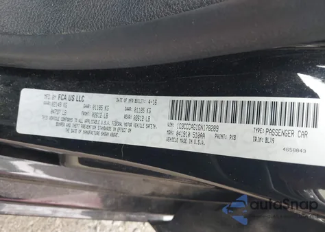 2016 Chrysler 200 Limited Platinum из США, поврежденный, VIN 1C3CCCAG1GN178289